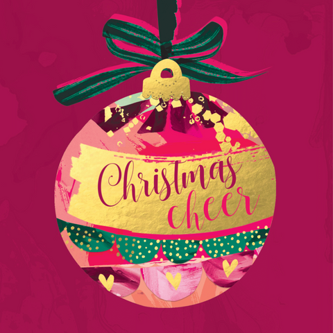 *NEW DESIGN* Willow Christmas Cards - Christmas Bauble x 10