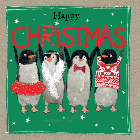 *NEW DESIGN* Willow Christmas Cards - Festive Penguins x 10